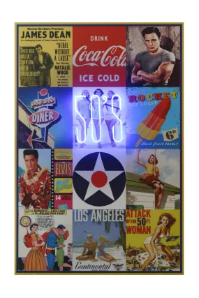 50s Icons Neon Wall Art | Andrew Martin The Fifties