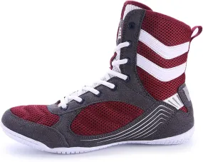 AIRFUL High-top Boxing Shoes Wrestling Shoes with Mesh Ventilation Holes Indoor Gym Sports Comprehensive Training Shoes (Color : Red, Size : 9.5 Women/8 Men)