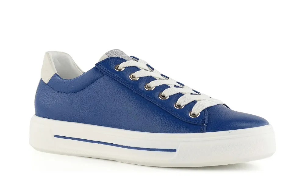 Ara - Courtyard Lace-Up Trainer Cobalt