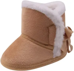 Baby Girls Winter Lined Fuzzy Boots Toddler Kid Fashion Fr Lined Lightweight Warm Snow Boots For Everyday Wear