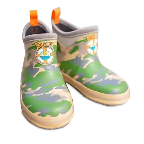 Buoy Children's Camo Rubber Slip On Deck Boots BB106