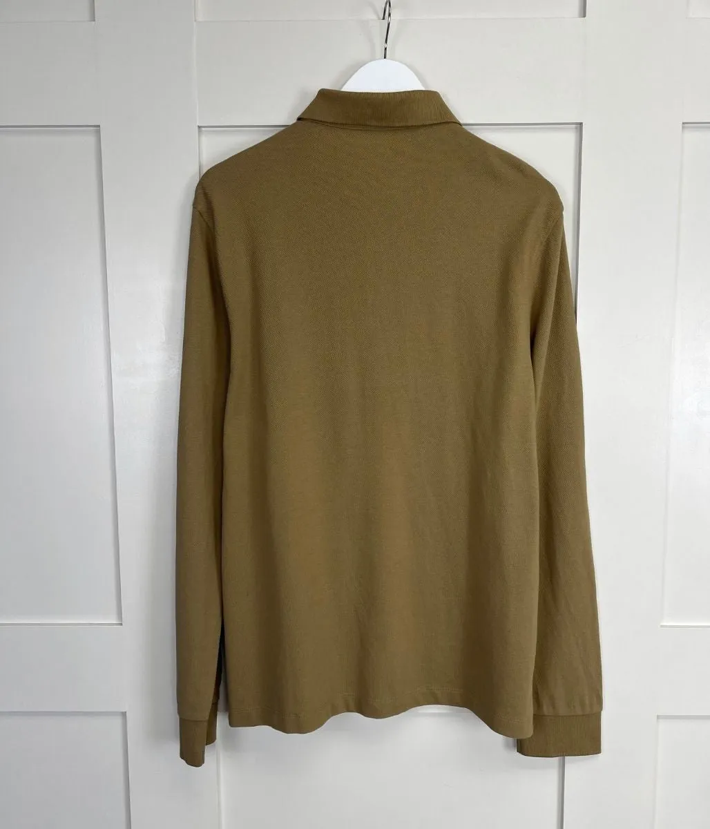 Camel Mens Cotton Long Sleeve Polo Top