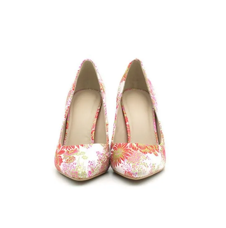 Chinese Style Embroidery High Heeled Women Heels