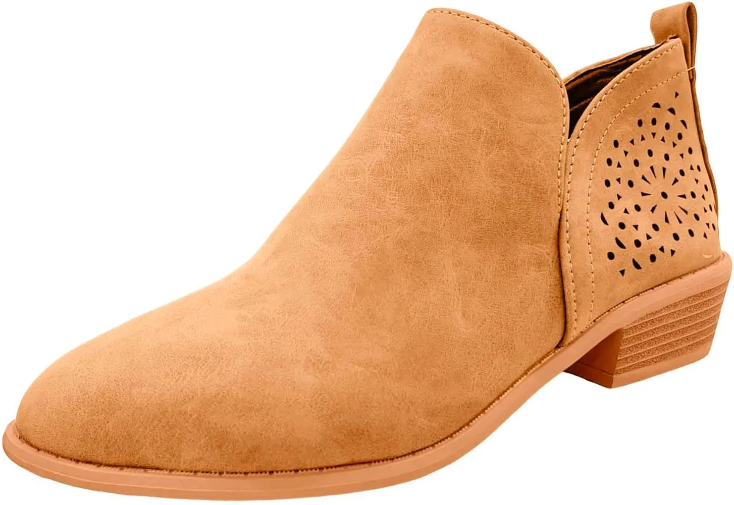 Cowboy Boots for Women Western Classic Slip On Heel Shoes Ankle Boots for Women Fashion Comfortable Short Womens Boots