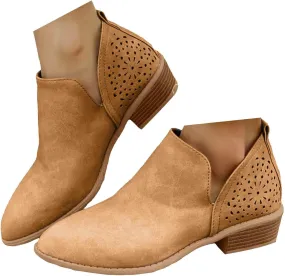 Cowboy Boots for Women Western Classic Slip On Heel Shoes Ankle Boots for Women Fashion Comfortable Short Womens Boots