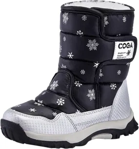 DIYCAM Toddler Boys Girls Snow Boots, Winter Insulated Outdoor Boots for Kids Boys Girls Winter Snow Boots Outdoor Non Slip Walking Shoes Cold Weather Hiking Boots Winter Baby Shoes