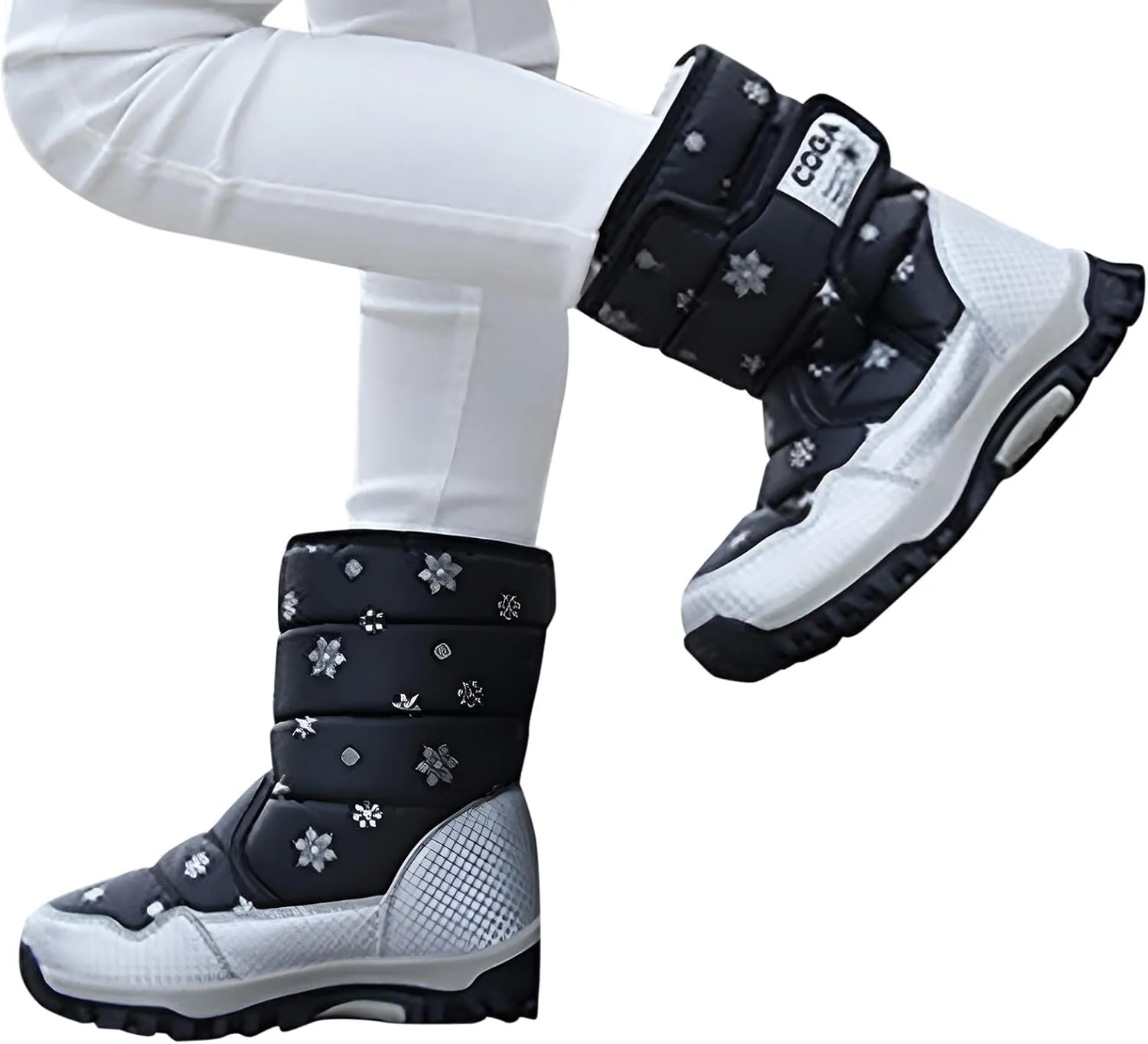 DIYCAM Toddler Boys Girls Snow Boots, Winter Insulated Outdoor Boots for Kids Boys Girls Winter Snow Boots Outdoor Non Slip Walking Shoes Cold Weather Hiking Boots Winter Baby Shoes