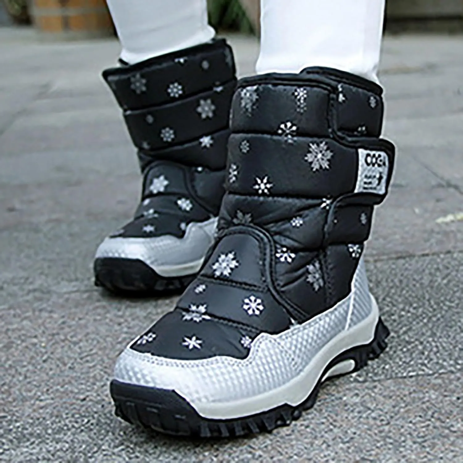 DIYCAM Toddler Boys Girls Snow Boots, Winter Insulated Outdoor Boots for Kids Boys Girls Winter Snow Boots Outdoor Non Slip Walking Shoes Cold Weather Hiking Boots Winter Baby Shoes