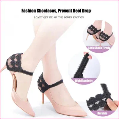 Elastic Lace Heels Support for High Heels in Multiple Colors