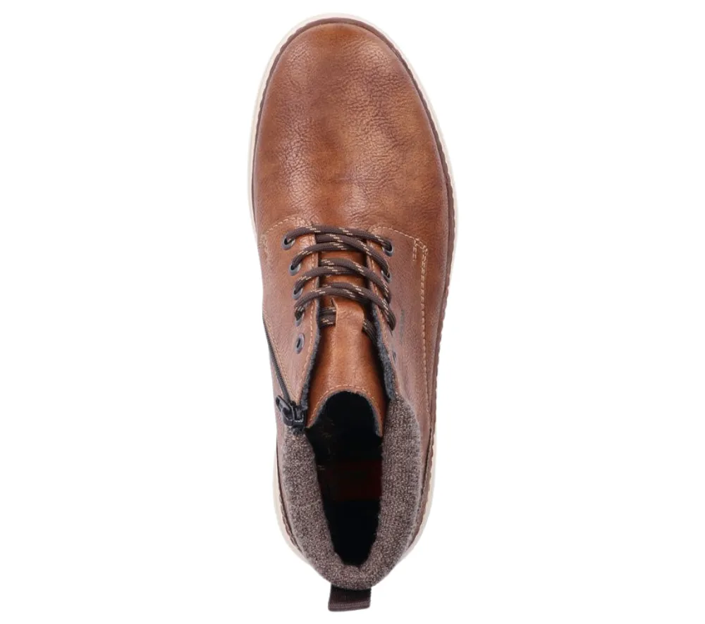Ghete casual, barbati, RIEKER, B3330-25 maro, piele ecologica