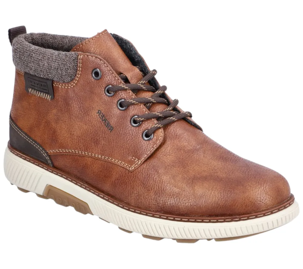 Ghete casual, barbati, RIEKER, B3330-25 maro, piele ecologica
