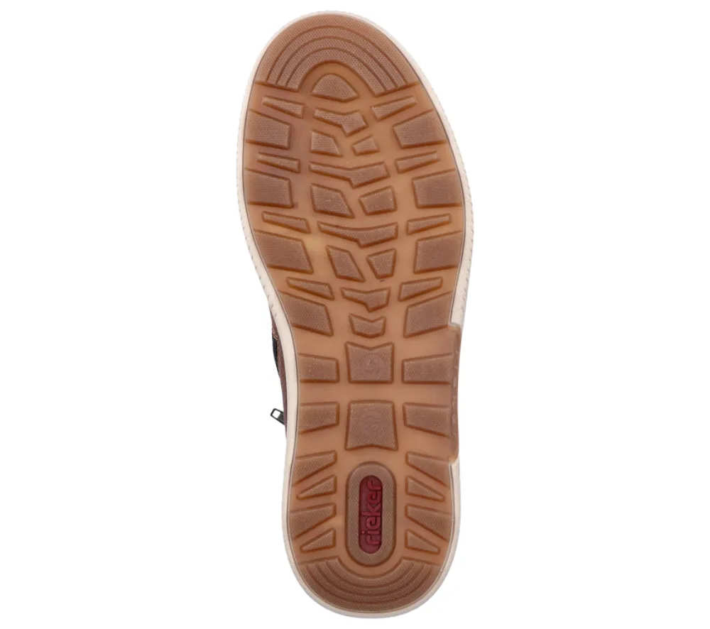 Ghete casual, barbati, RIEKER, B3330-25 maro, piele ecologica