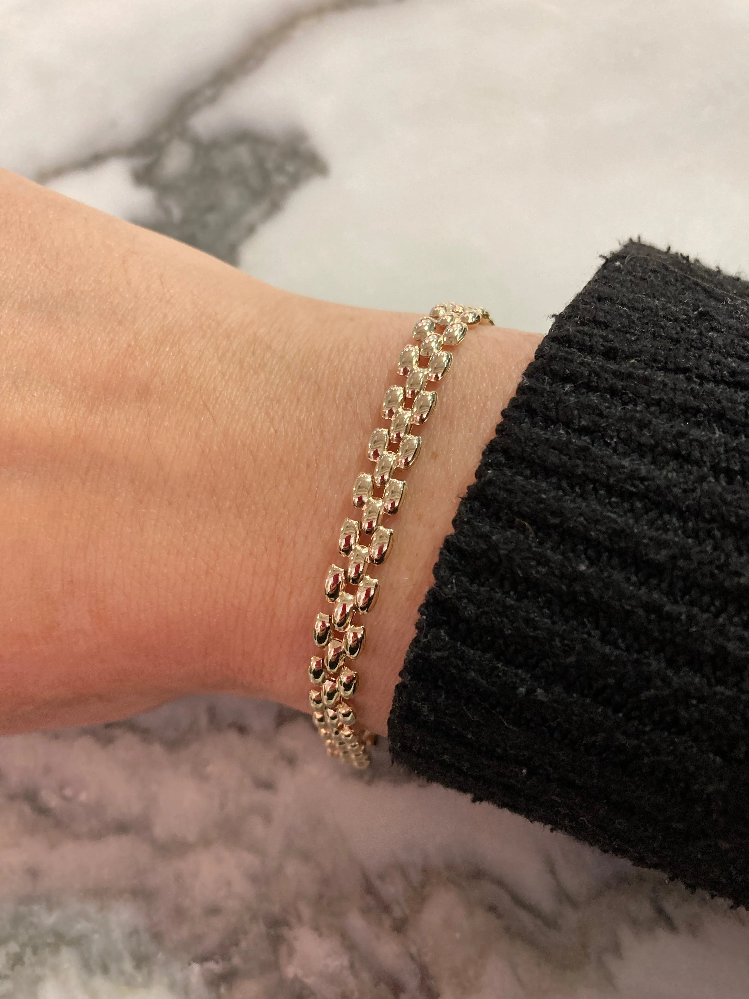 Gold Panther Bracelet