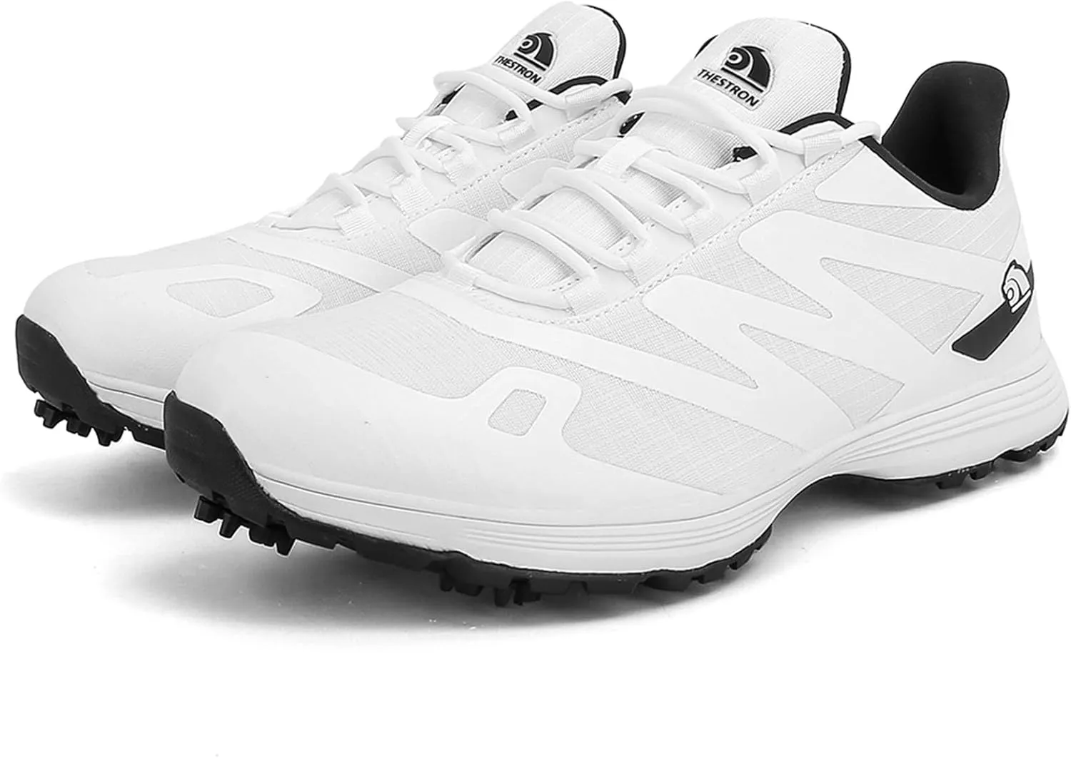 JiuQing Spikes Golf Shoes Men Professional Golfing Trainers Breathable Lightweight Outdoor Anti Slip Footwear