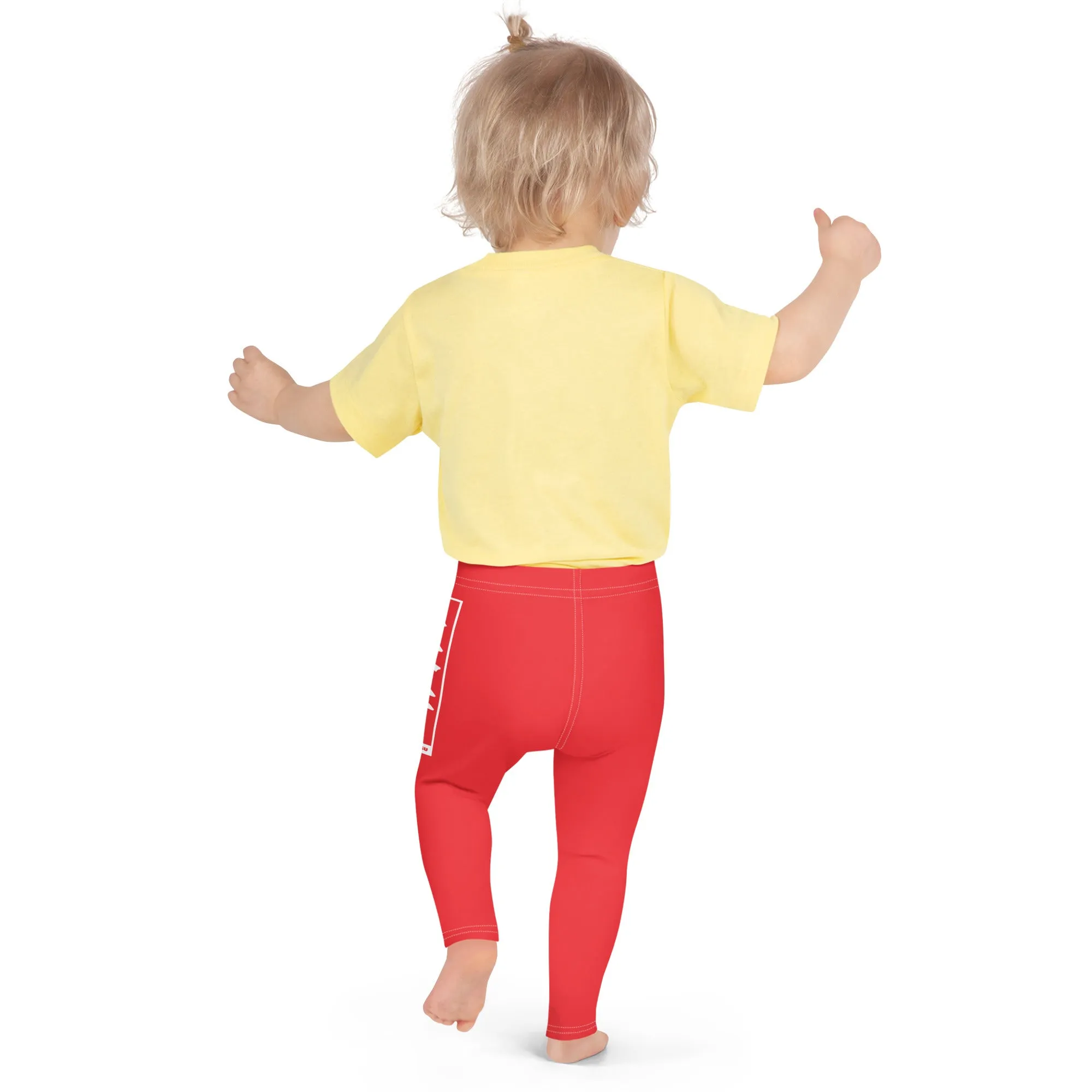 Kids' Girls Yoga Pants Workout Leggings Jiu-Jitsu 001 - Scarlet