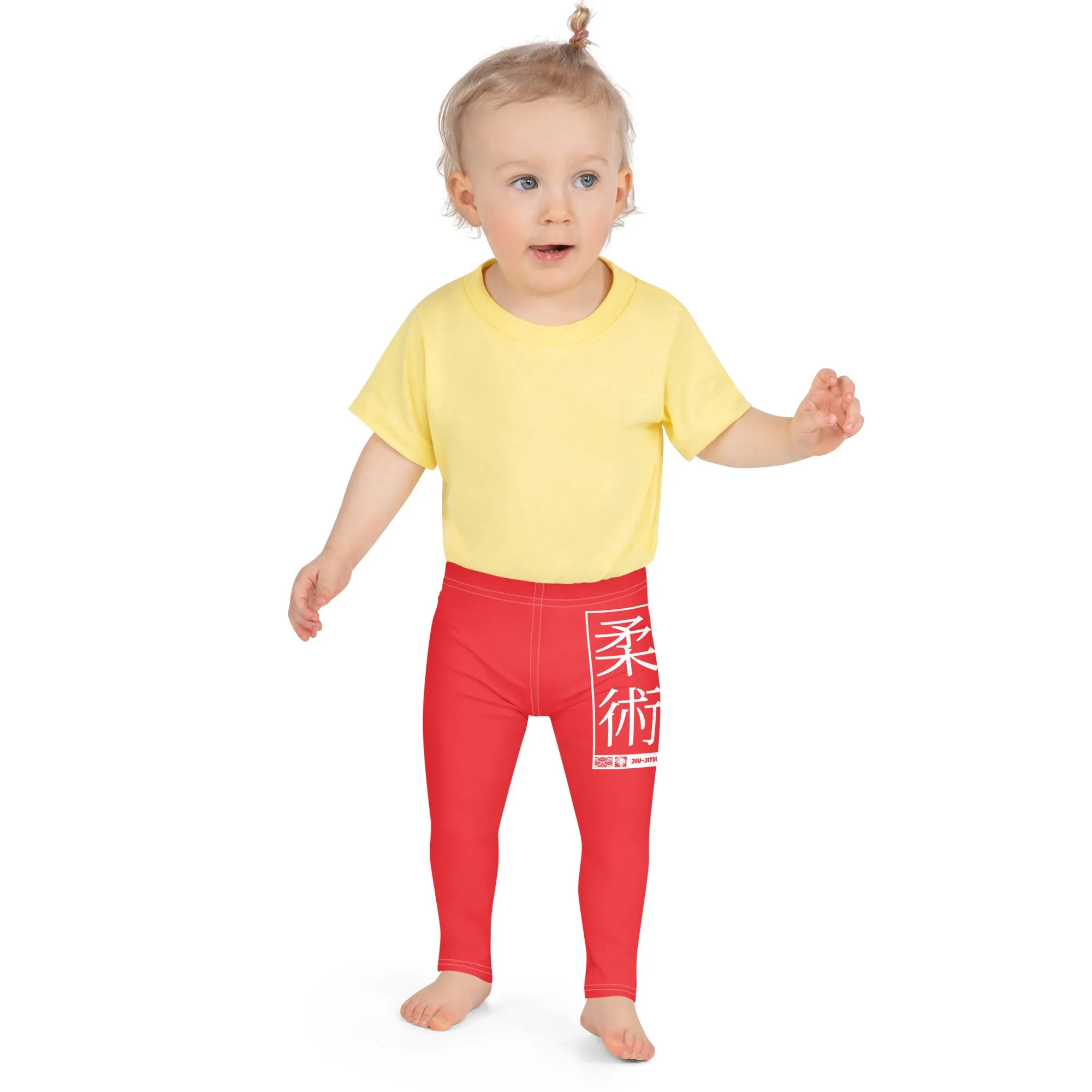 Kids' Girls Yoga Pants Workout Leggings Jiu-Jitsu 001 - Scarlet