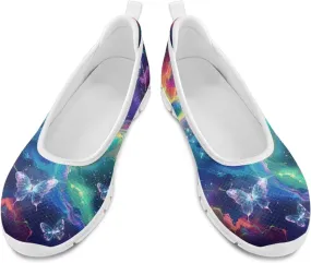 Ladies Slip on Loafer Shoes Womens Flats Shoes Ballet Pregnant Women Work Casual Comfortable White Sole