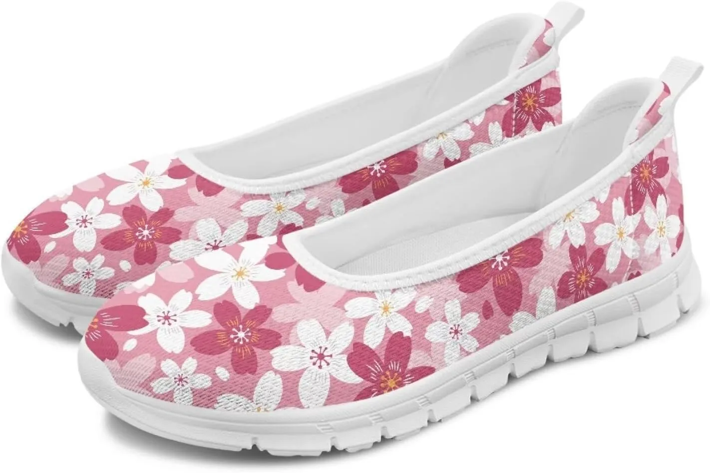 Ladies Slip on Loafer Shoes Womens Flats Shoes Ballet Pregnant Women Work Casual Comfortable White Sole