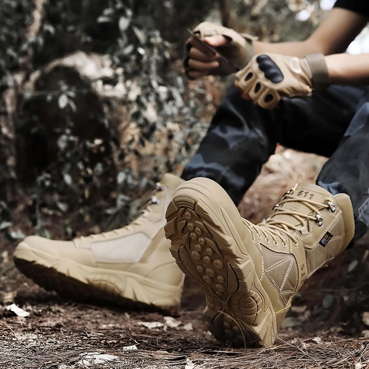 Large size field training, battlefield training, military boots, combat boots, snow boots, men's shoes