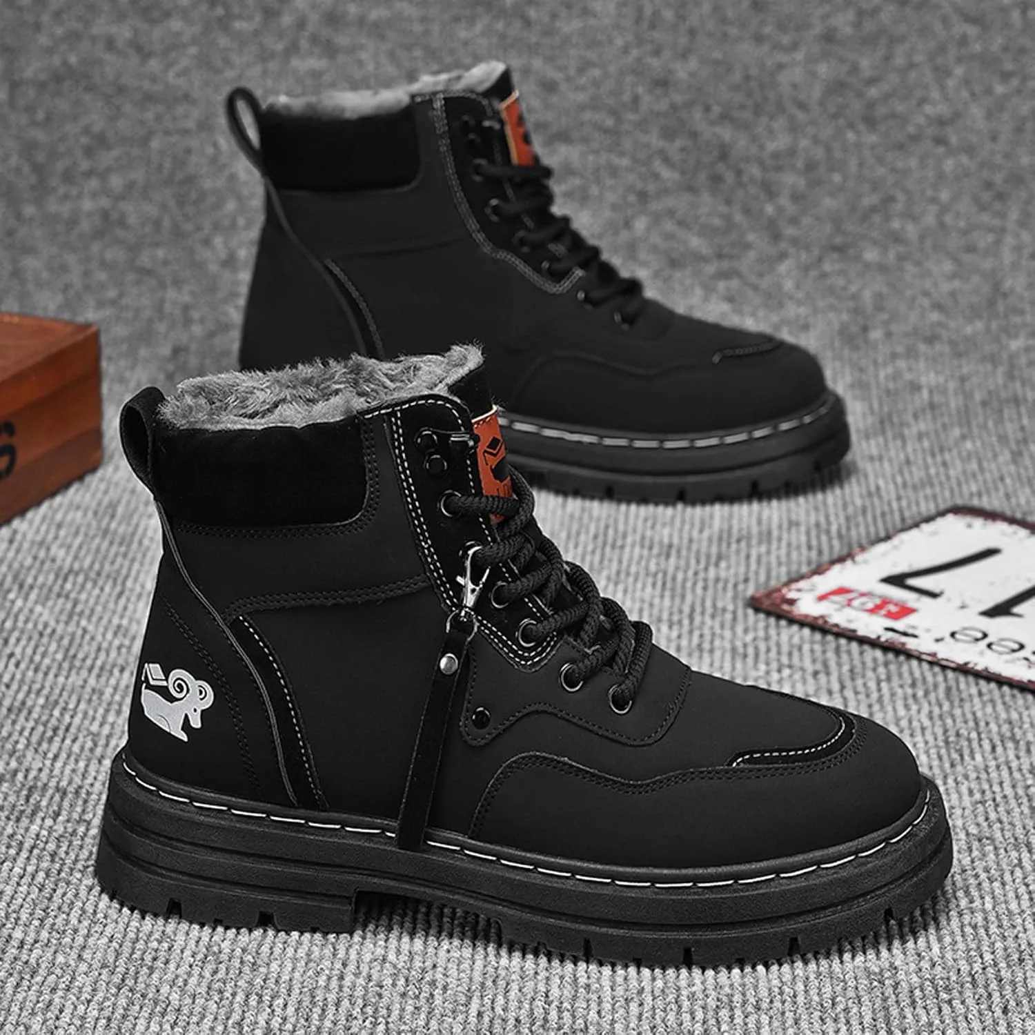 Large size snow boots, cotton shoes, men's outdoor field training, battlefield training, military boots