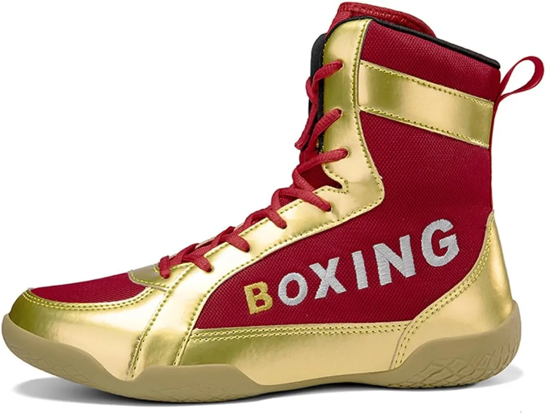 Men's Mesh Wrestling Trainers Lightweight Fighting Athletic Fitness Sneakers Casual Breathable Boxing Boots