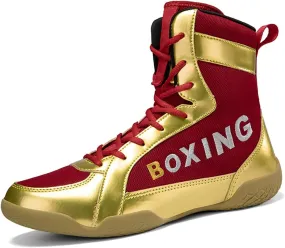Men's Mesh Wrestling Trainers Lightweight Fighting Athletic Fitness Sneakers Casual Breathable Boxing Boots