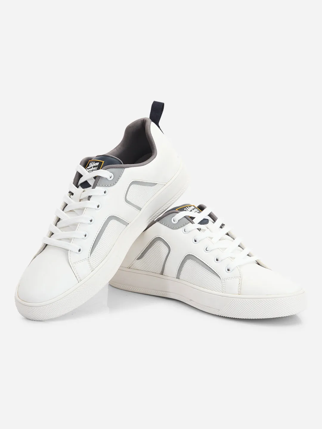 White Lace-Up Mens Smart Casual Sneaker - ID3076