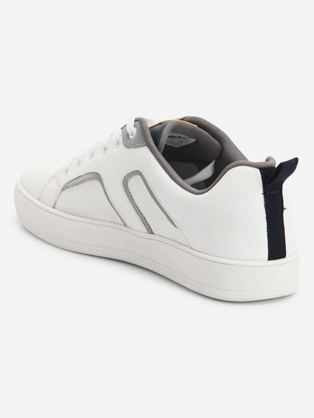 White Lace-Up Mens Smart Casual Sneaker - ID3076