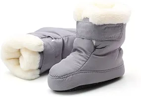 New Kuner 12mth plus Baby Boys and Girls Waterproof Winter Warm Snow Boots Crib Shoes, Grey