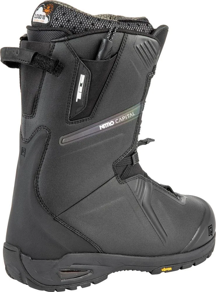 Nitro Capital TLS Snowboard Boots in Black and Iridium 2024