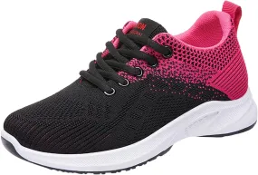 Women's Running Shoes Lightweight Walking Sneakers Tennis Athletic Lace Up Gym Casual Fashion Fitness Mesh Workout Comfortable Sports Shoes