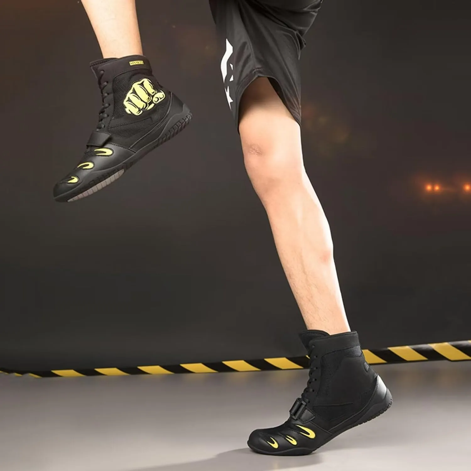 Wrestling Boxing Shoes Pro Fighting Boots and Training Workout Shoes for Men and Women High Top Fitness Sneakers