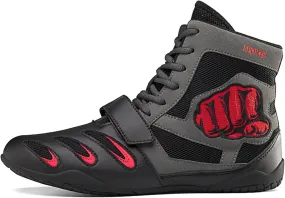 Wrestling Boxing Shoes Pro Fighting Boots and Training Workout Shoes for Men and Women High Top Fitness Sneakers