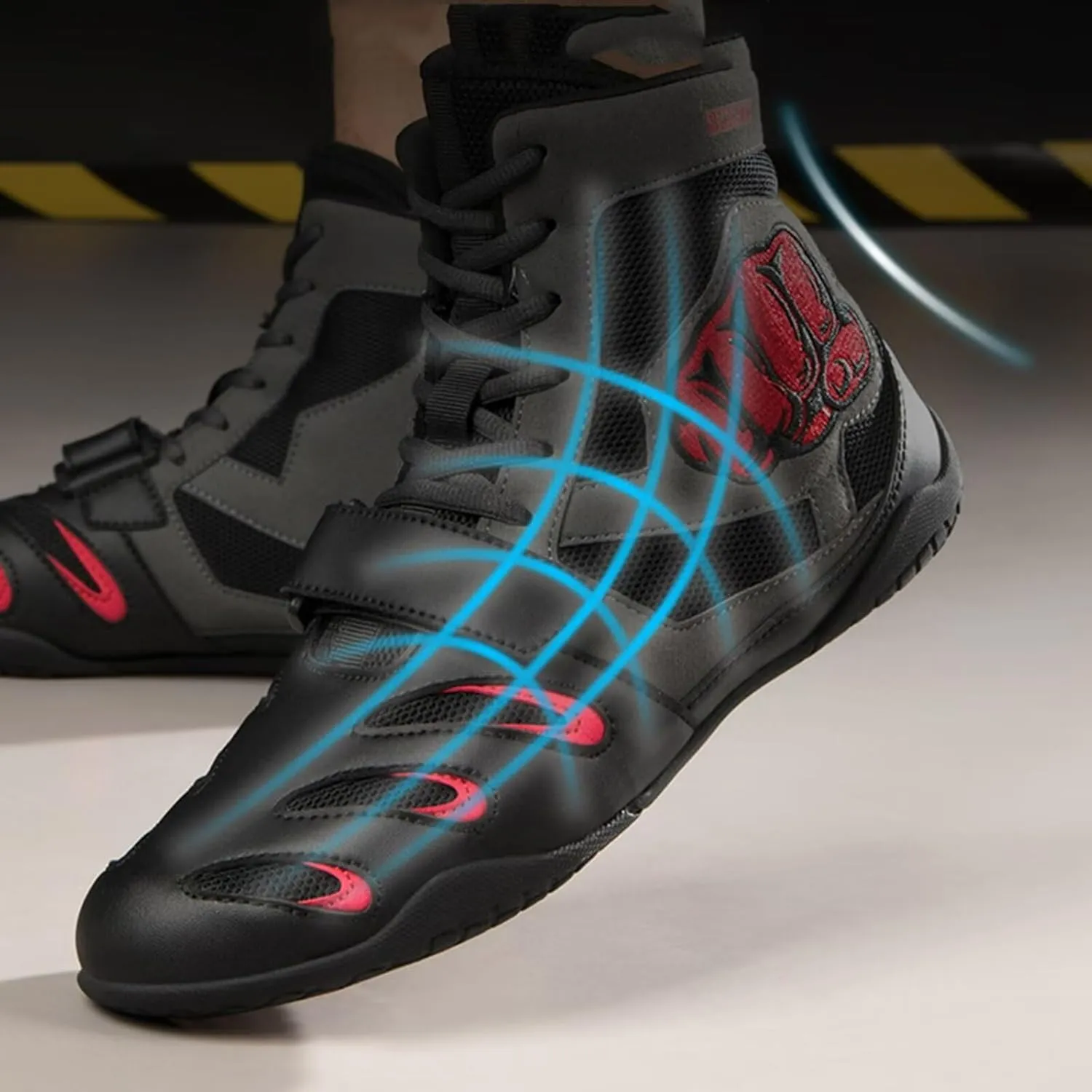 Wrestling Boxing Shoes Pro Fighting Boots and Training Workout Shoes for Men and Women High Top Fitness Sneakers
